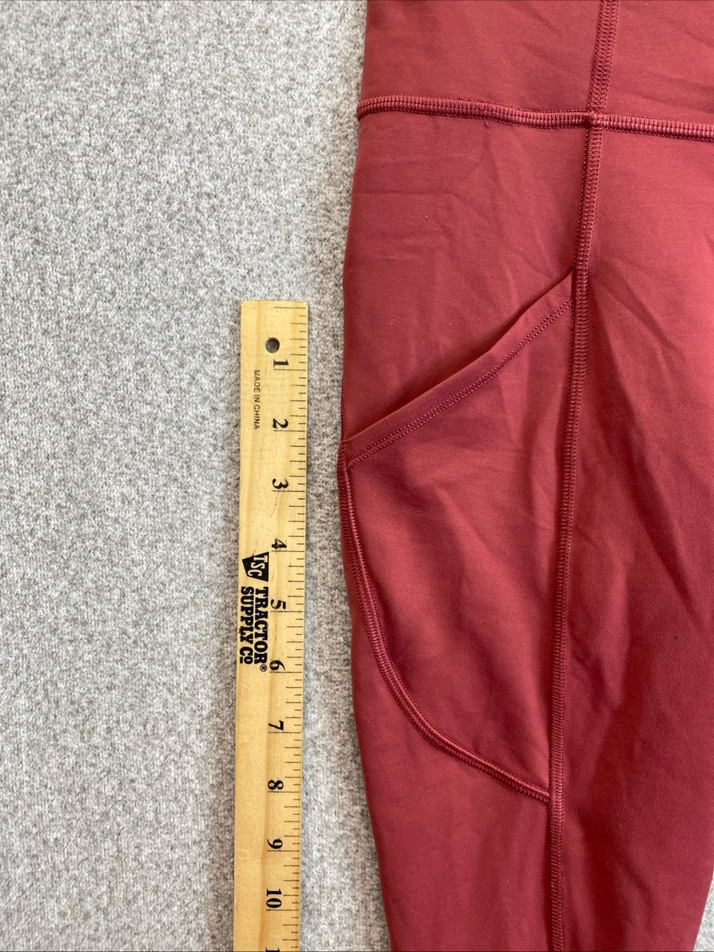 Lululemon Invigorate High Rise Tights Leggings Size 4 Chianti Tiny Flaw Cropped - Picture 7 of 12